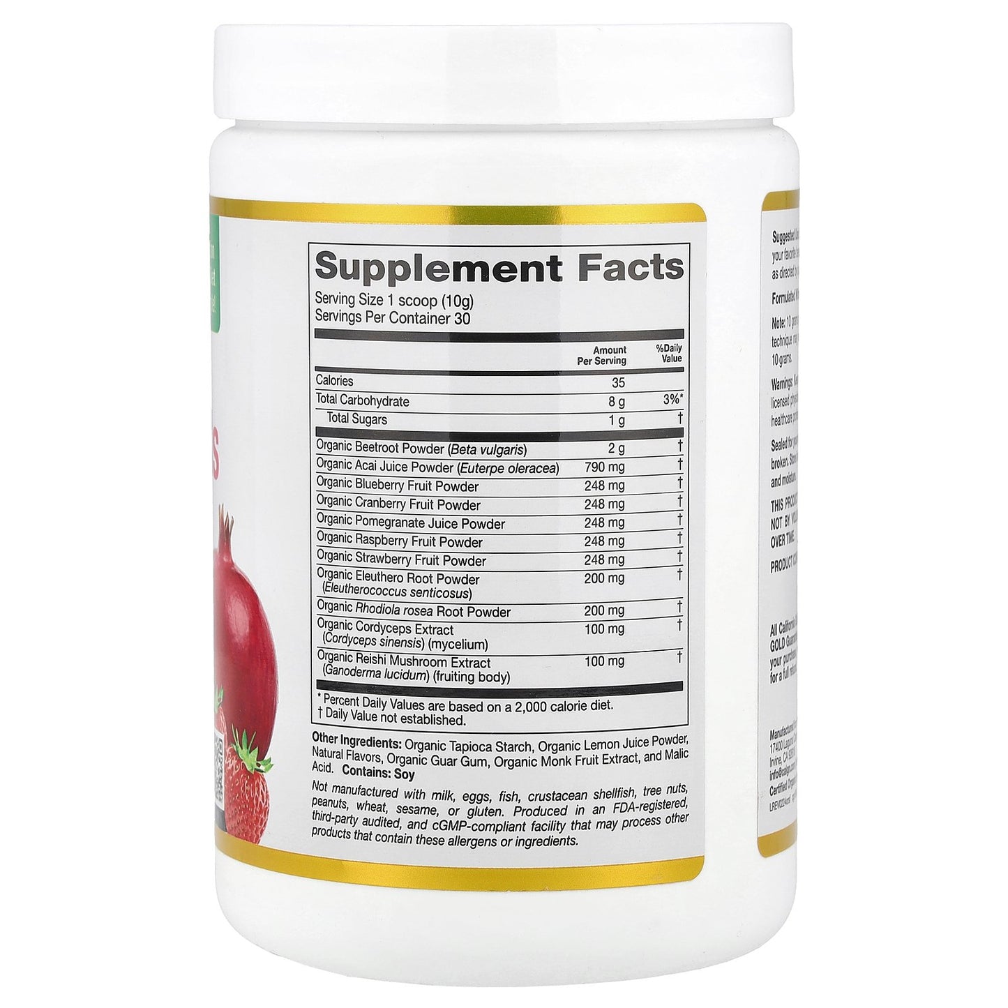 Organic Red Superfoods Powder – Mixed Berry (10.58 oz / 300 g)