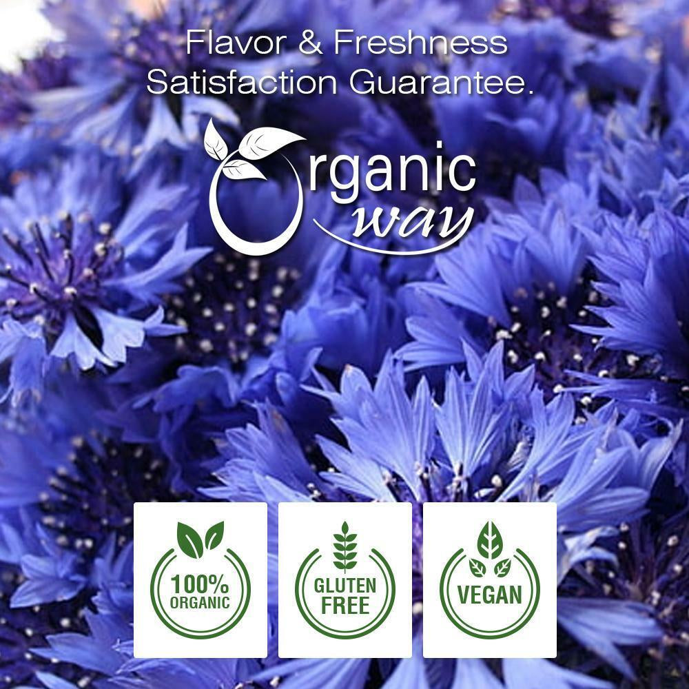 Organic Way Cornflower Petals Blue - Organic, Kosher & USDA Certified