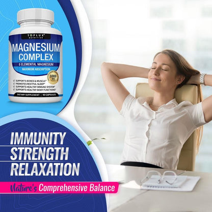 Magnesium Complex Supplement: 1000Mg 