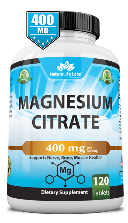 Magnesium Citrate 400Mg 120 Tablets
