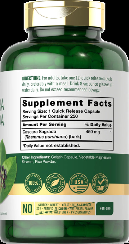 cascara Sagrada 450mg – 250 Caps