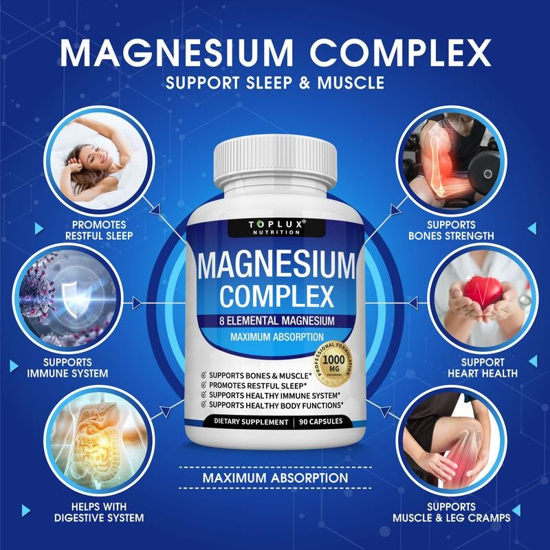 Magnesium Complex Supplement: 1000Mg 