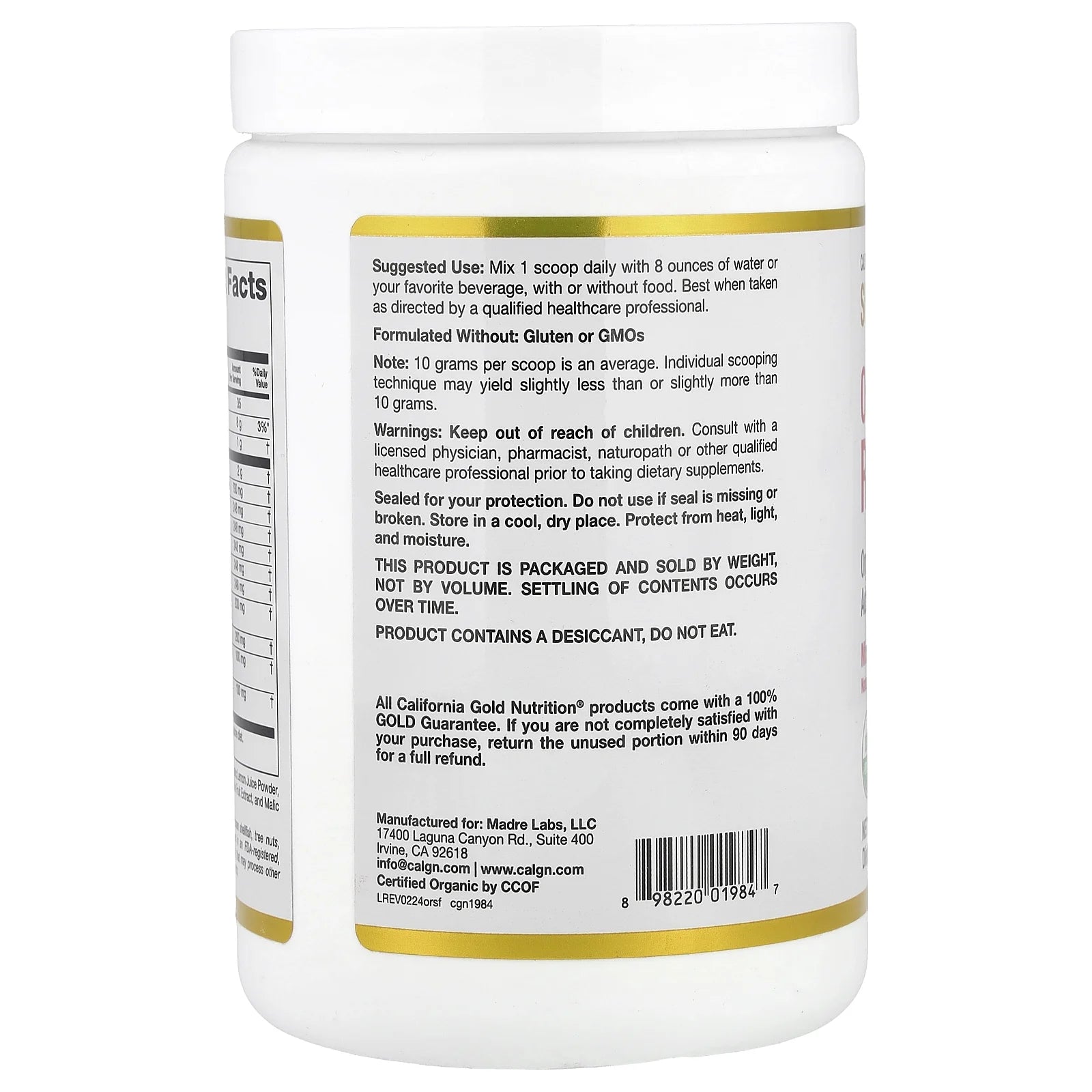 Organic Red Superfoods Powder – Mixed Berry (10.58 oz / 300 g)