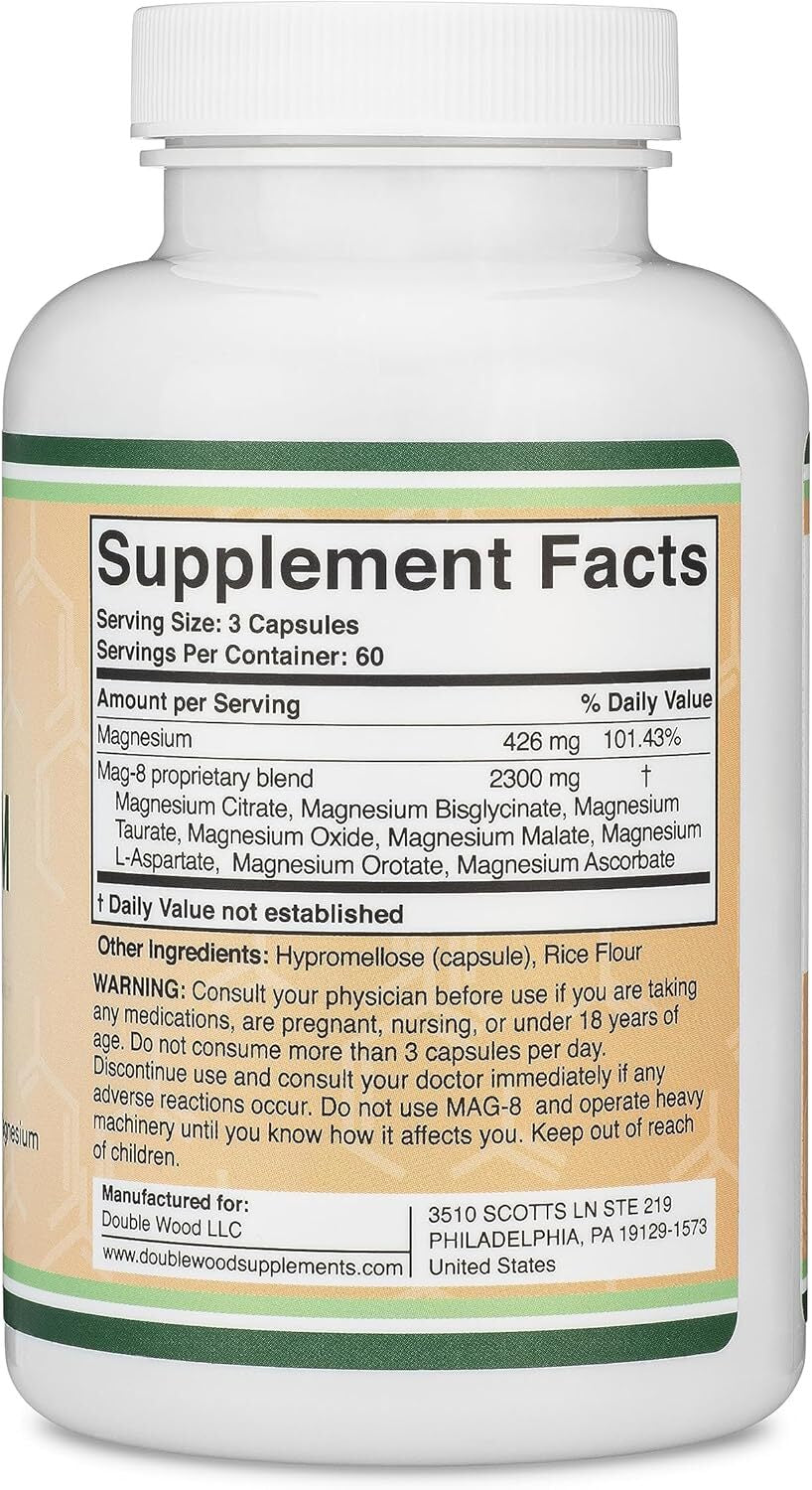 Magnesium Complex Supplement 180 Capsules 
