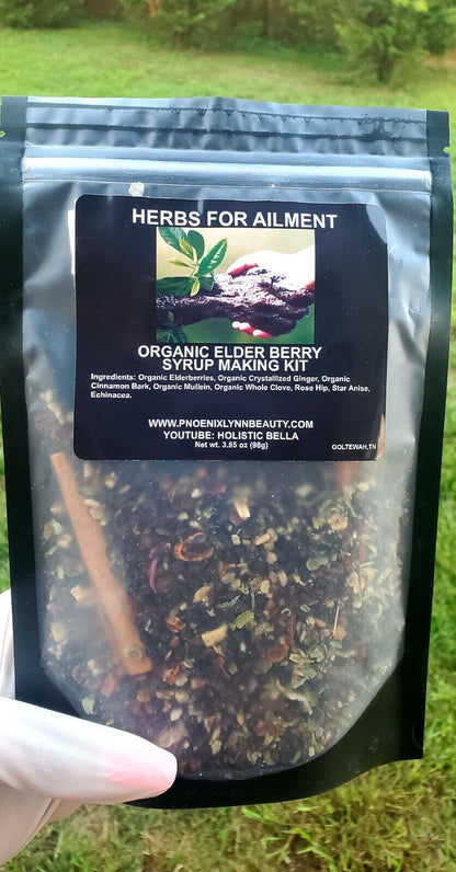 Organic Elderberry Syrup Kit – With Brewing Bag