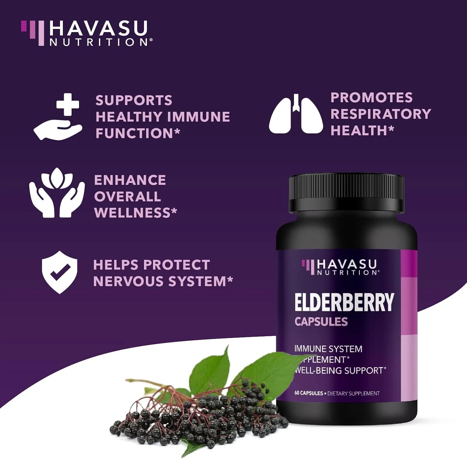 Havasu Elderberry Capsules – 60 Count | Immune Support