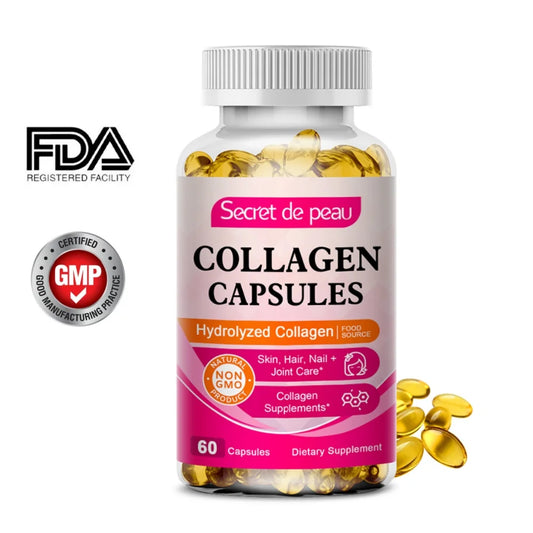 Collagen 60 Capsules | non-GMO | Skin, Hair & Nails
