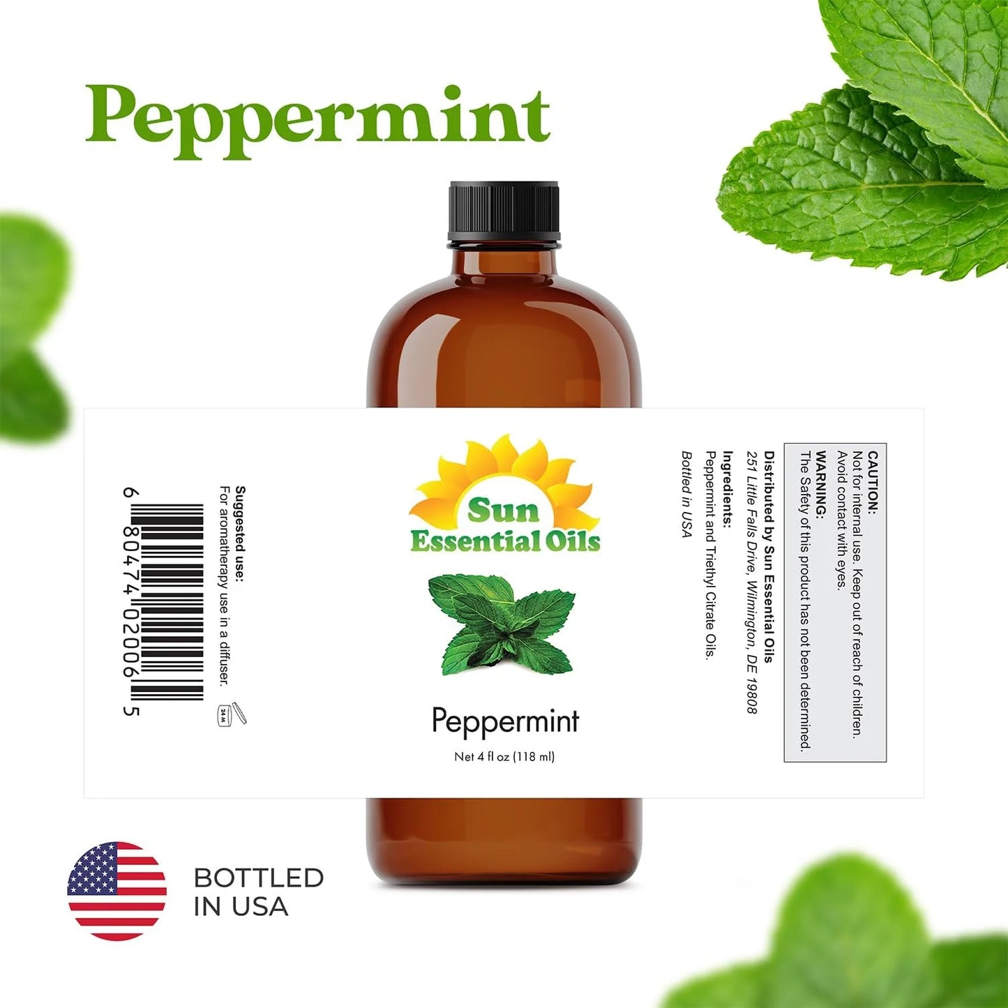 Peppermint Oil 4oz | Pure Essential Oil