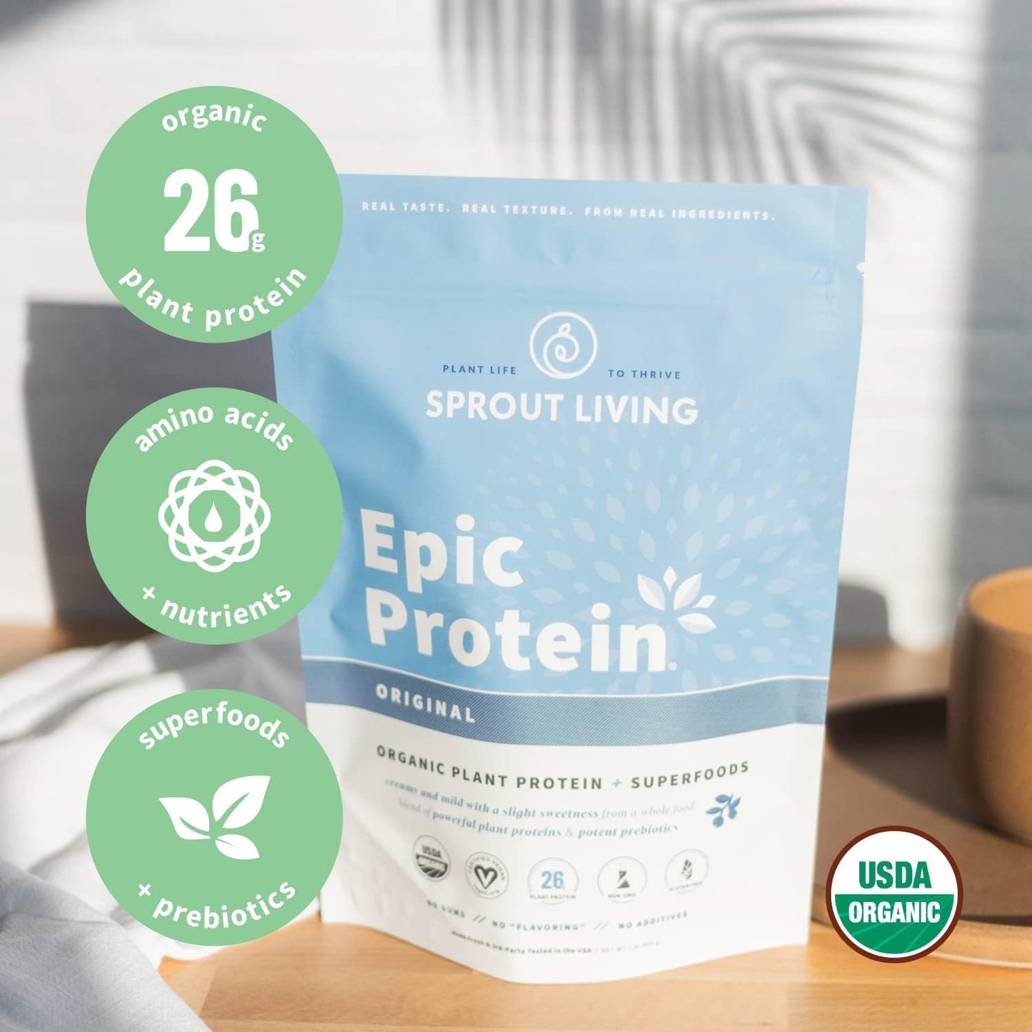 Organic Plant-Based Protein + Superfoods, Unflavored
