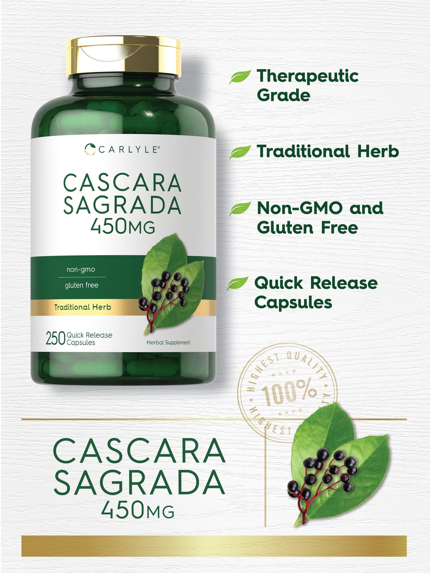 cascara Sagrada 450mg – 250 Caps
