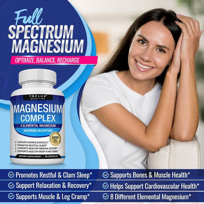 Magnesium Complex Supplement: 1000Mg 
