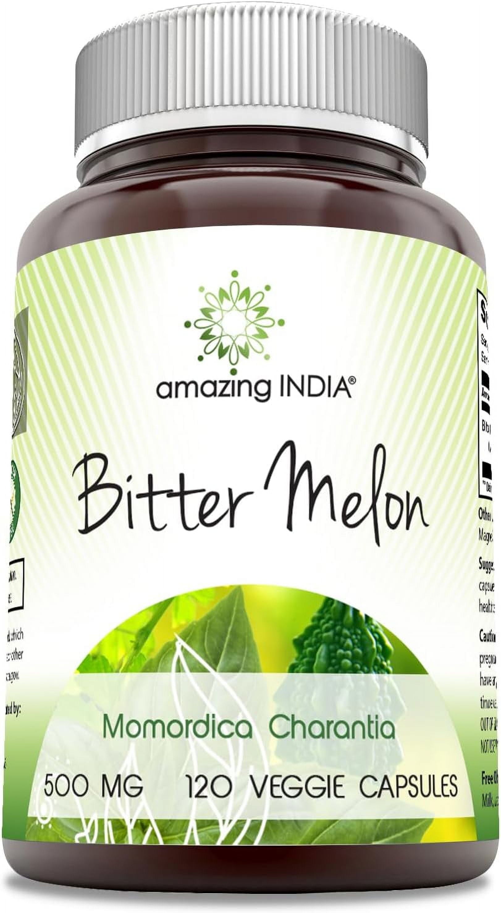 Bitter Melon 500 Mg per Serving 120 Veggie Capsules 