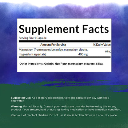 Swanson Triple Magnesium Complex, 400 Mg, 300 Capsules