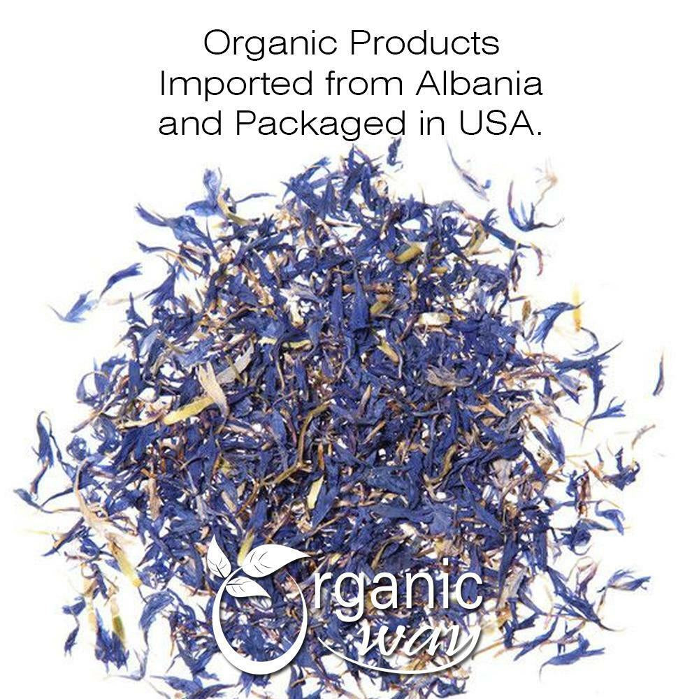 Organic Way Cornflower Petals Blue - Organic, Kosher & USDA Certified