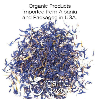 Organic Way Cornflower Petals Blue - Organic, Kosher & USDA Certified