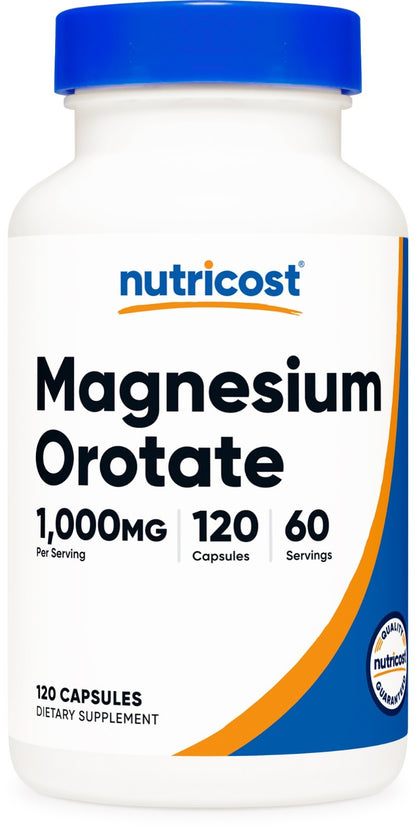 Nutricost Magnesium Orotate – 120 Capsules, Non-GMO