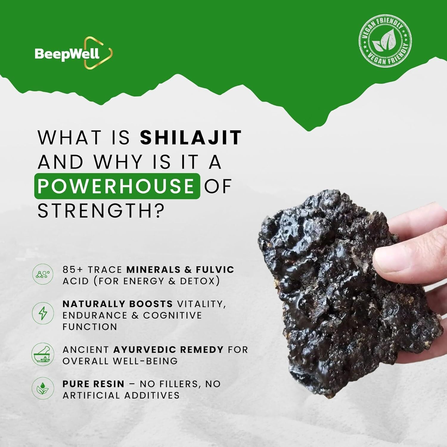 Shilajit Resin – Pure Organic Himalayan, 50g