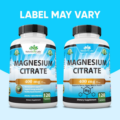 Magnesium Citrate 400Mg 120 Tablets