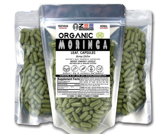 Organic Moringa Capsules - 1800Mg per Serving of Natural Pure Moringa Leaf