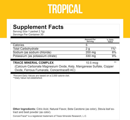 - Hydration Packets – Electrolytes, No Sugar